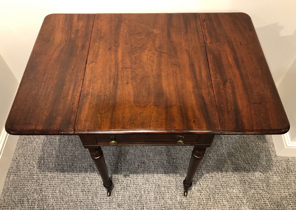 Antique Victorian Mahogany Drop Flap Side Table View XVI
