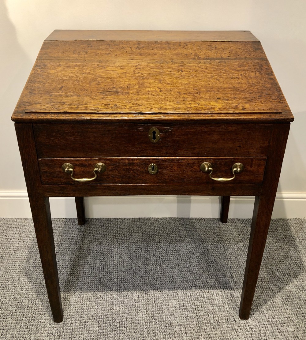 Antique Georgian 18th Century Oak Clerks Desk