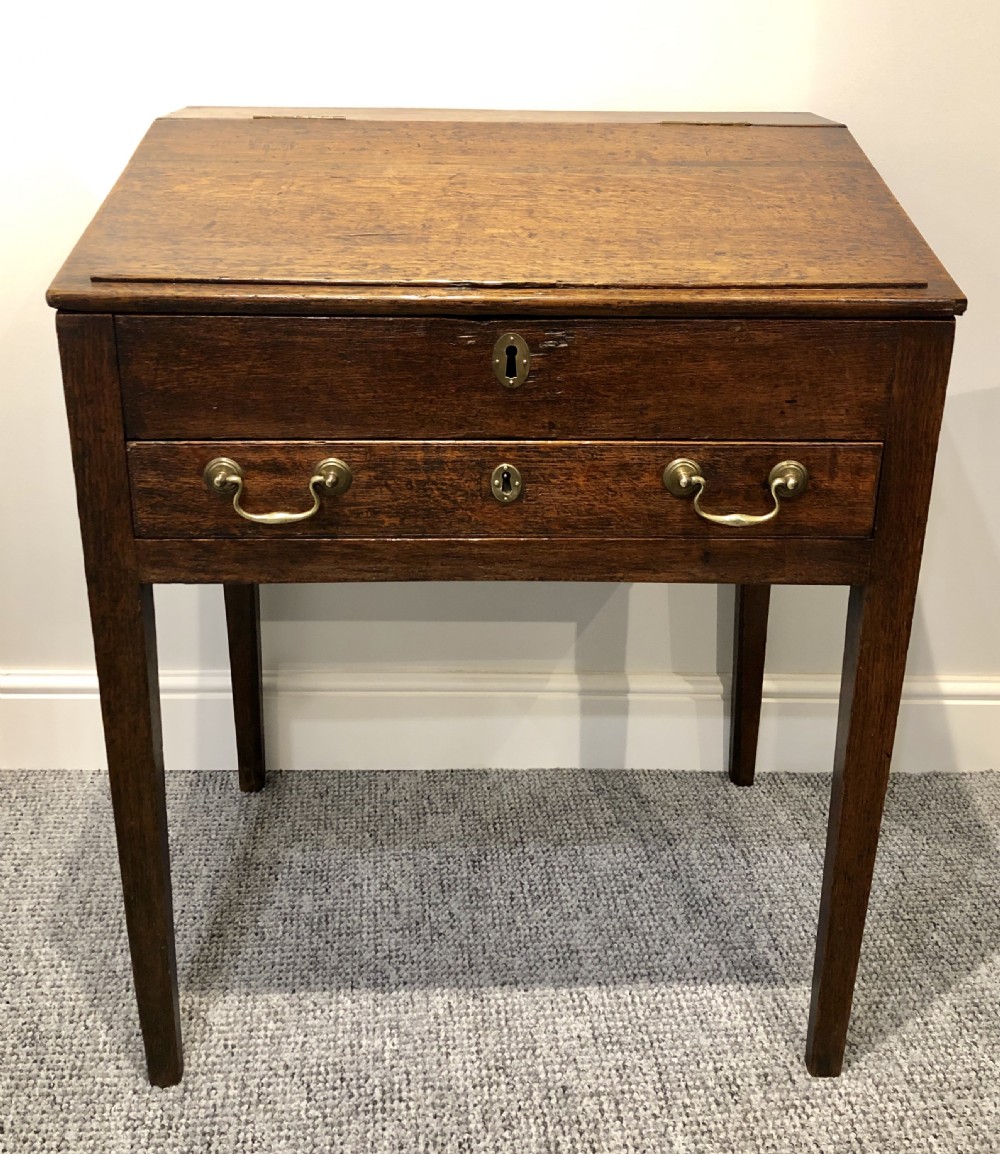 Antique Georgian 18th Century Oak Clerks Desk View II