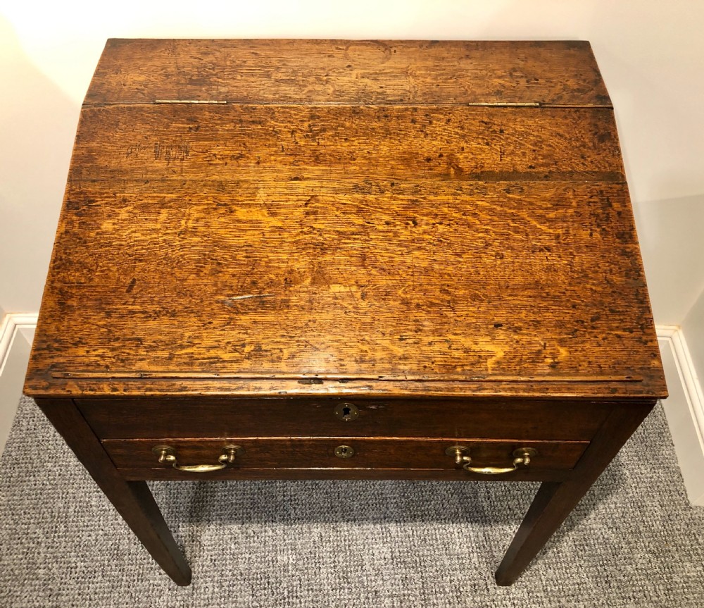 Antique Georgian 18th Century Oak Clerks Desk View IV