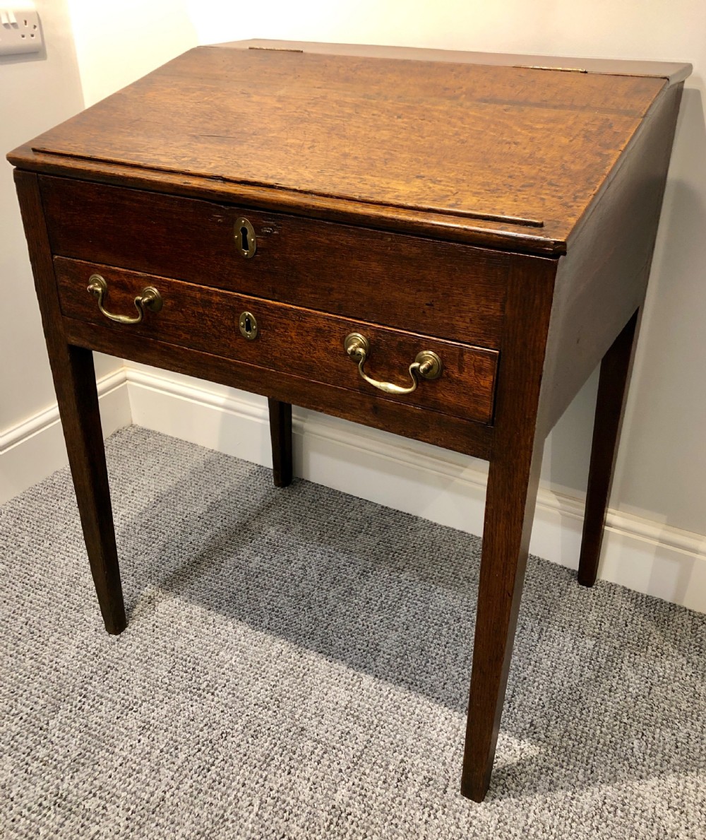 Antique Georgian 18th Century Oak Clerks Desk View V