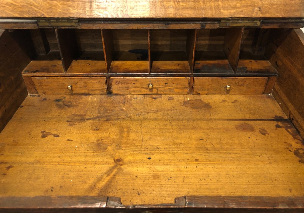 Antique Georgian 18th Century Oak Clerks Desk View IX