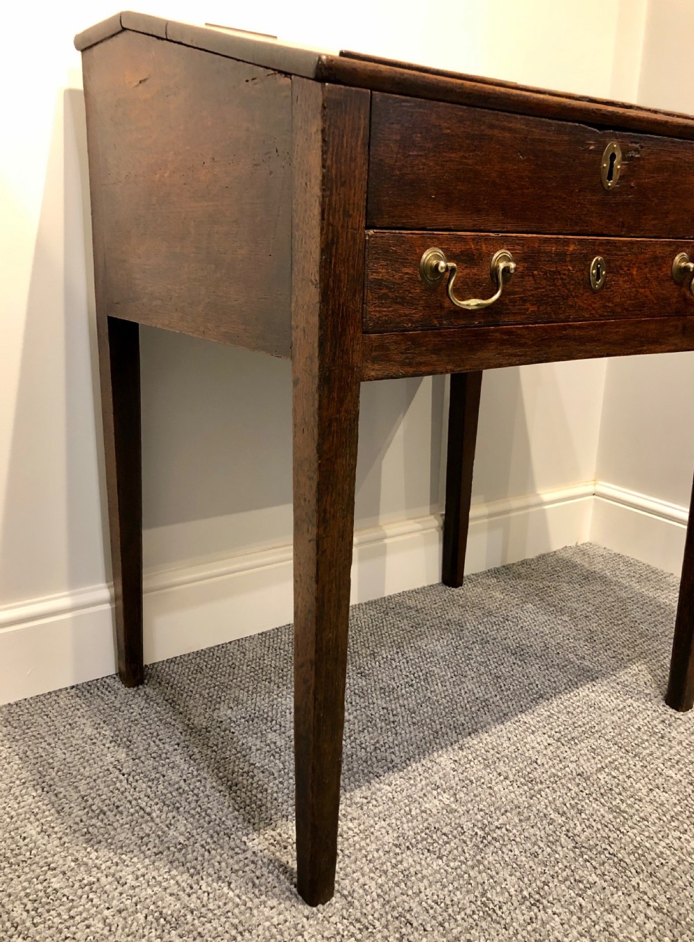 Antique Georgian 18th Century Oak Clerks Desk View XIII