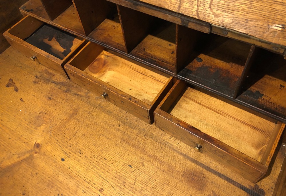 Antique Georgian 18th Century Oak Clerks Desk View XV