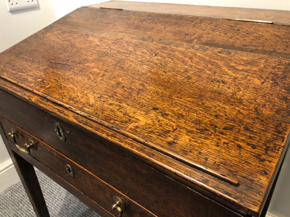 Antique Georgian 18th Century Oak Clerks Desk View XVI