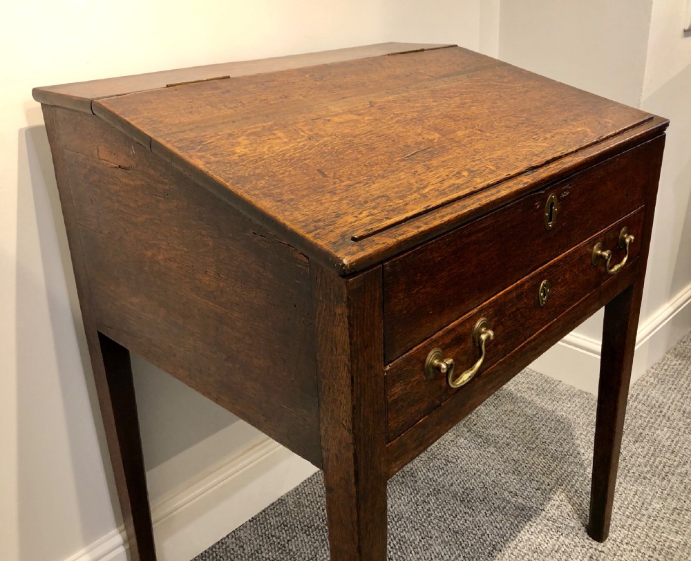 Antique Georgian 18th Century Oak Clerks Desk View XVII