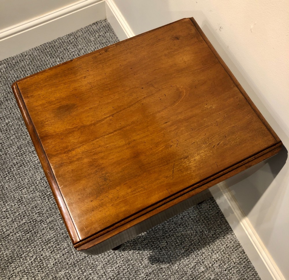 Small Antique Victorian Two Drawer Drop Flap Work Table View IX