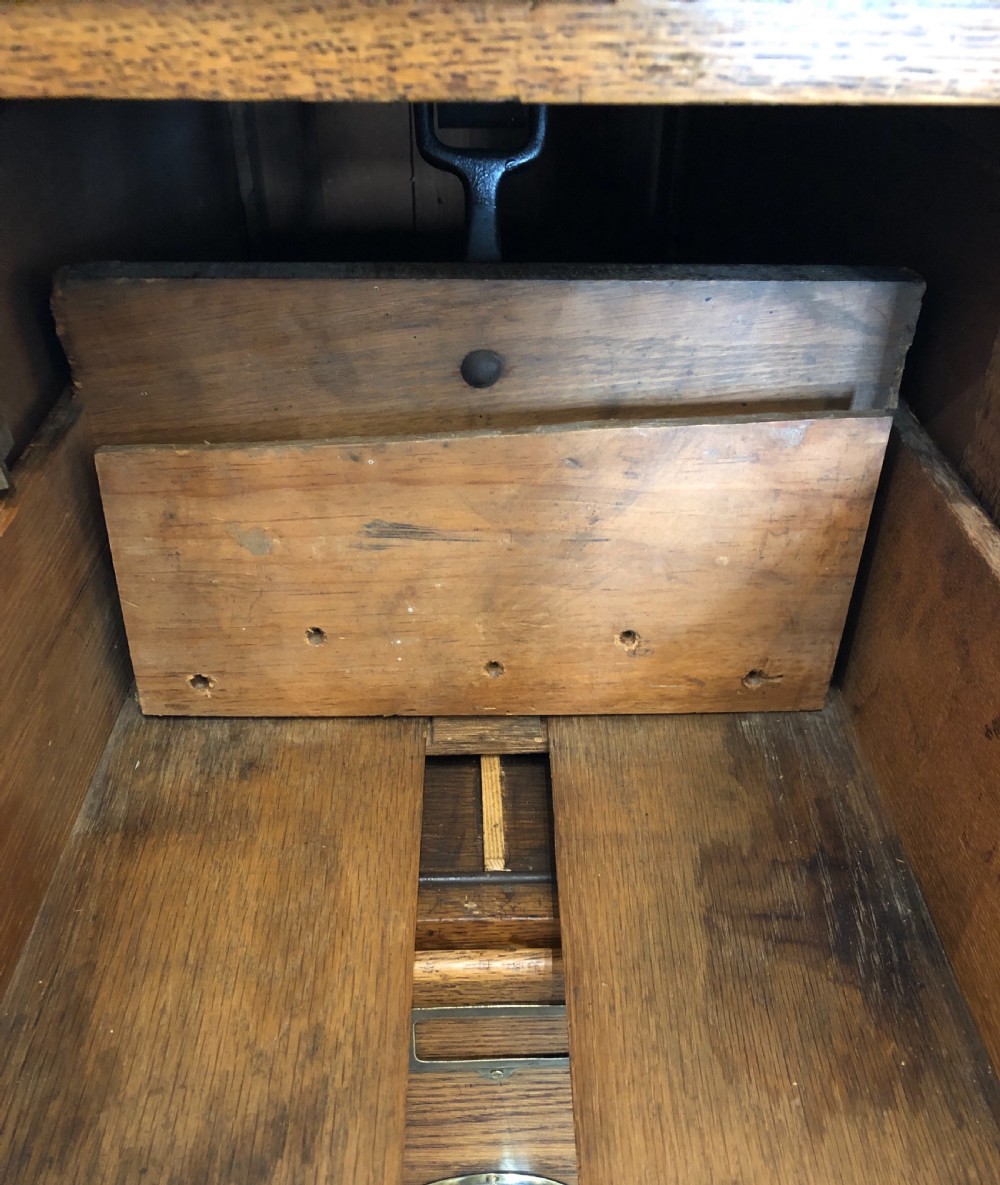 Antique Oak Four Drawer Filing Cabinet View VII