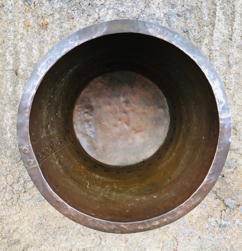 Large Antique Riveted Copper Boiler  View XII
