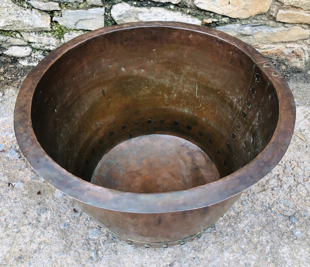 Large Antique Riveted Copper Boiler  View XIII