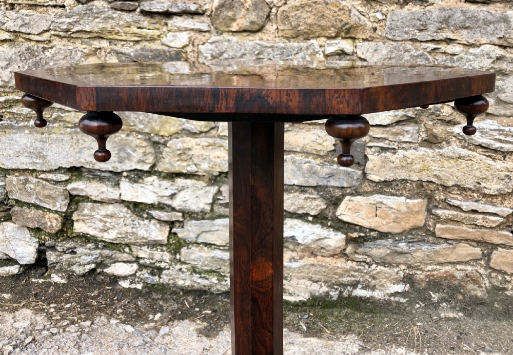 Small Antique Regency Rosewood Octagonal Table View IV