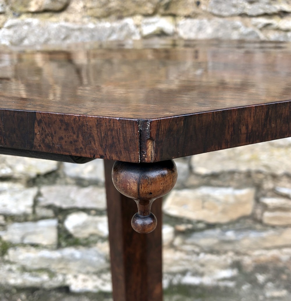 Small Antique Regency Rosewood Octagonal Table View VIII