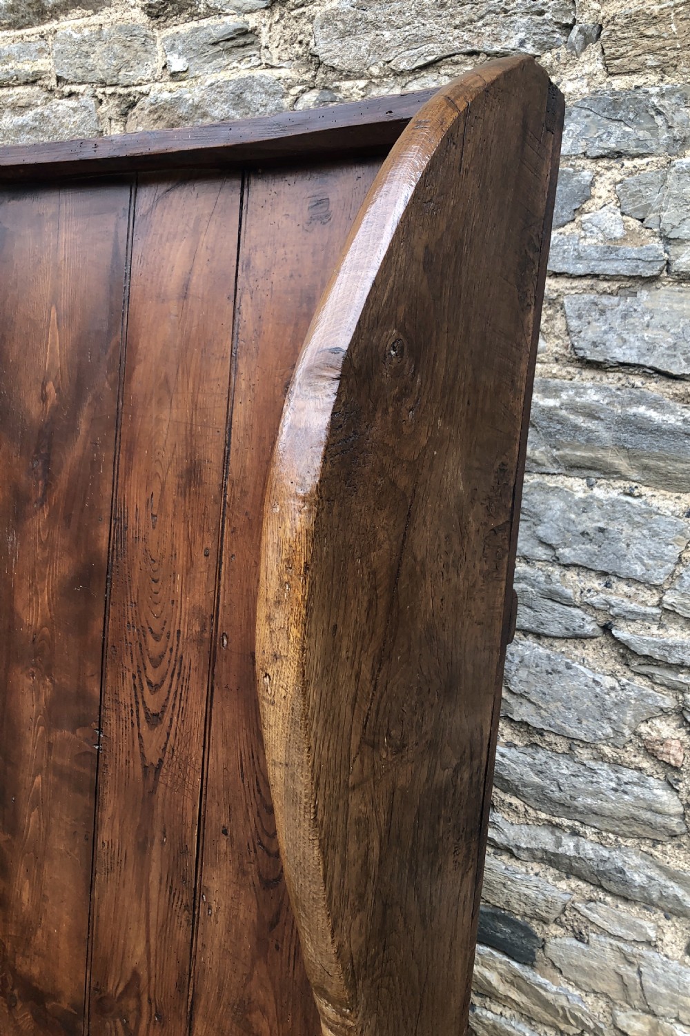 Antique Oak and Pine High Back Westcountry Tavern Settle  View X