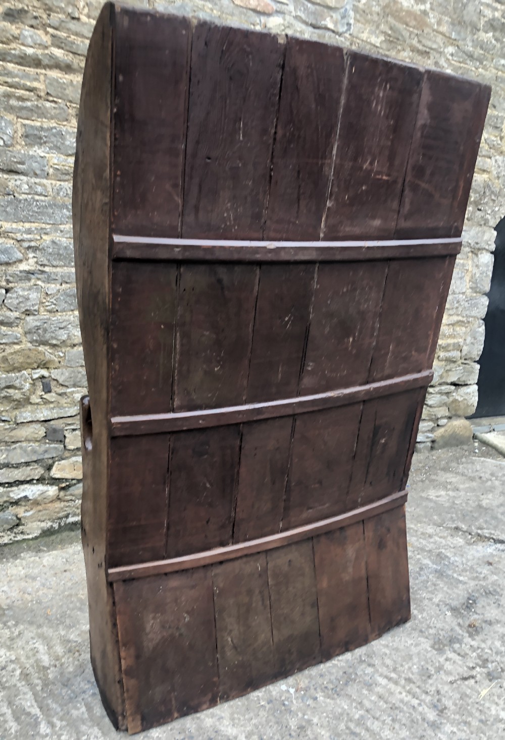 Antique Oak and Pine High Back Westcountry Tavern Settle  View XI