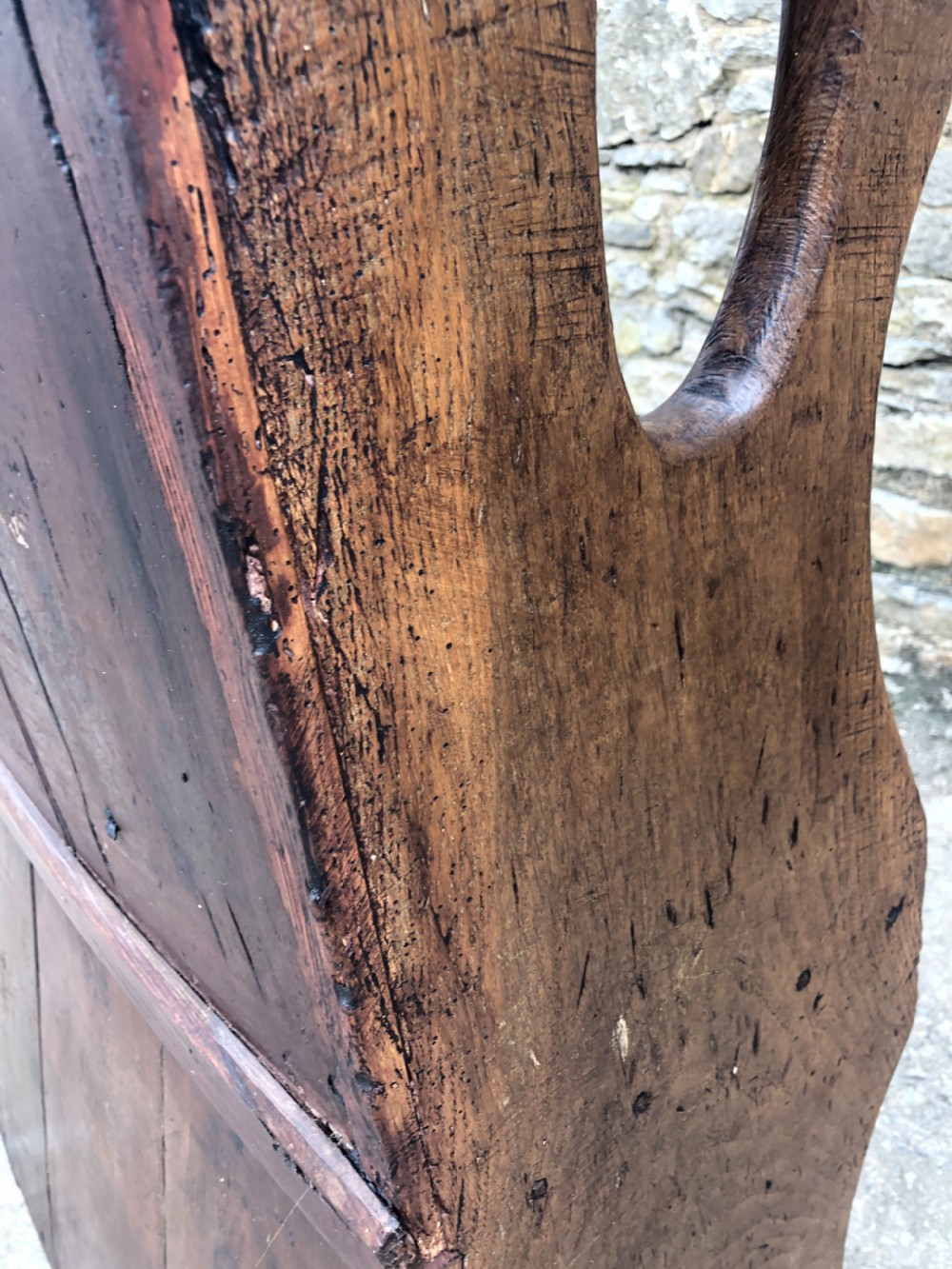 Antique Oak and Pine High Back Westcountry Tavern Settle  View XII