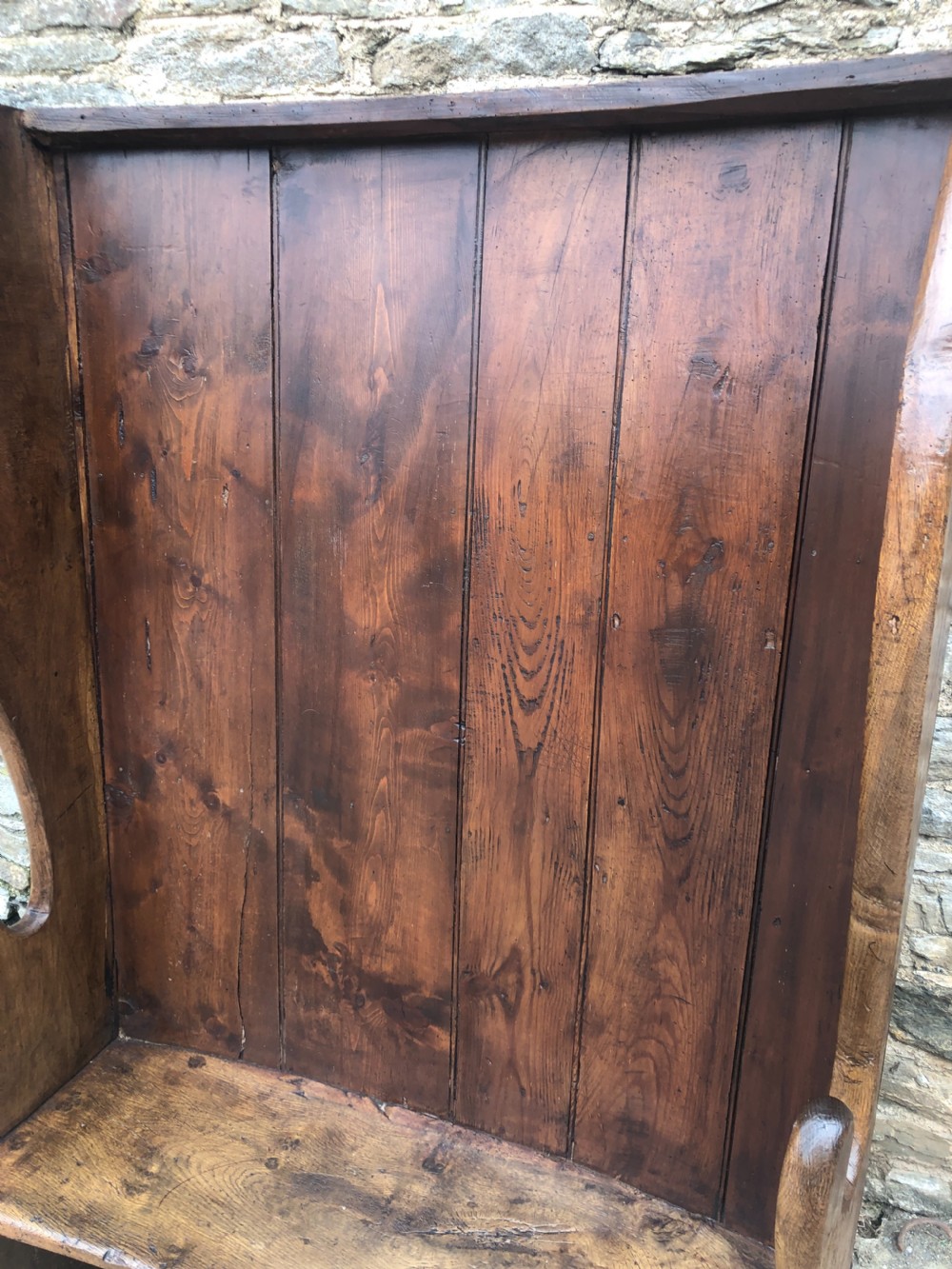 Antique Oak and Pine High Back Westcountry Tavern Settle  View XIV