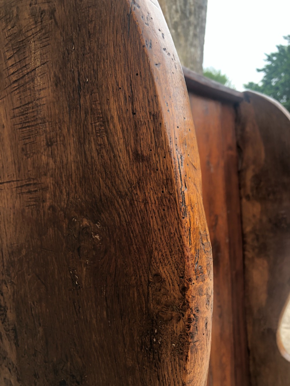 Antique Oak and Pine High Back Westcountry Tavern Settle  View XXII