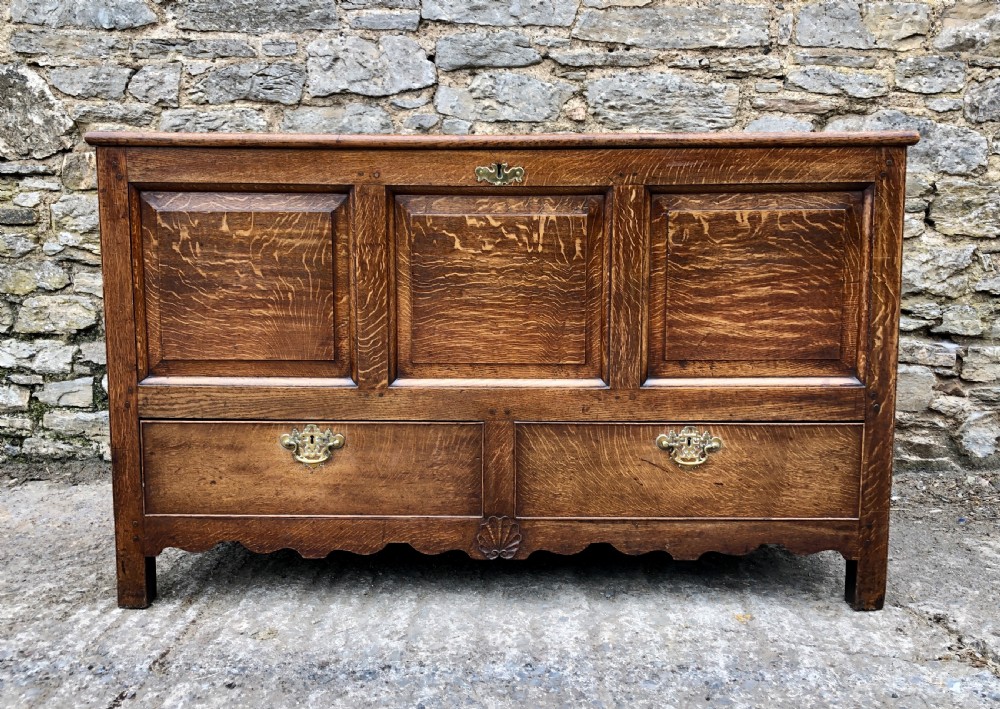 Antique Oak Mule Chest View II