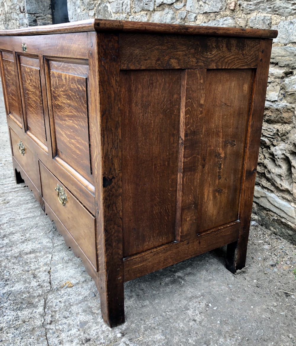 Antique Oak Mule Chest View V
