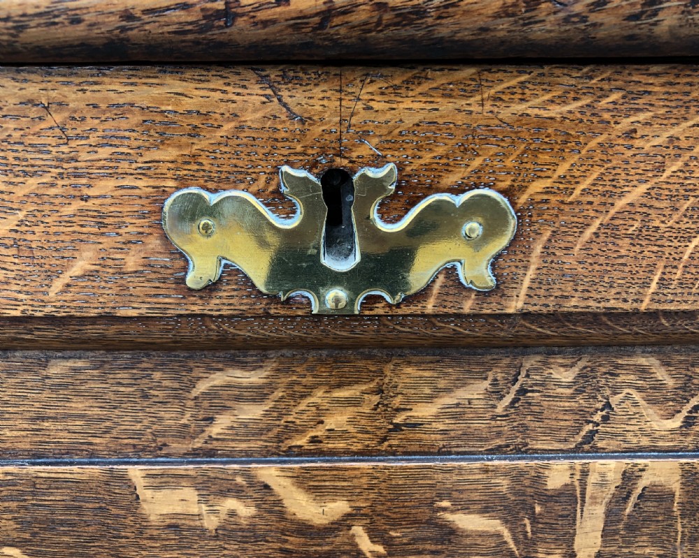 Antique Oak Mule Chest View X