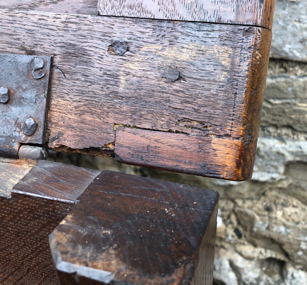 Antique Oak Mule Chest View XIV