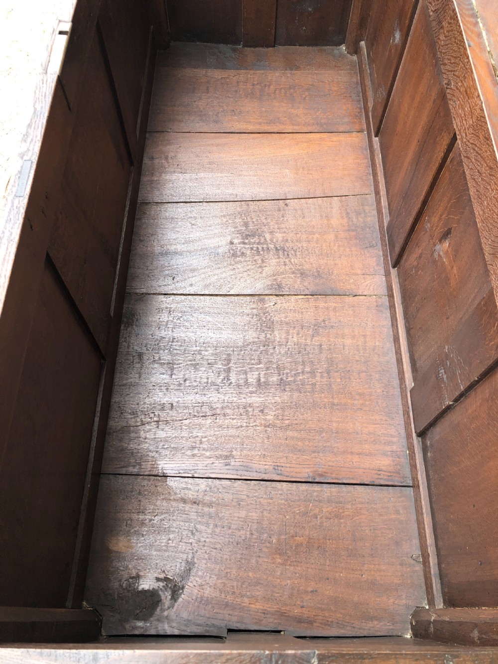 Antique Oak Mule Chest View XX