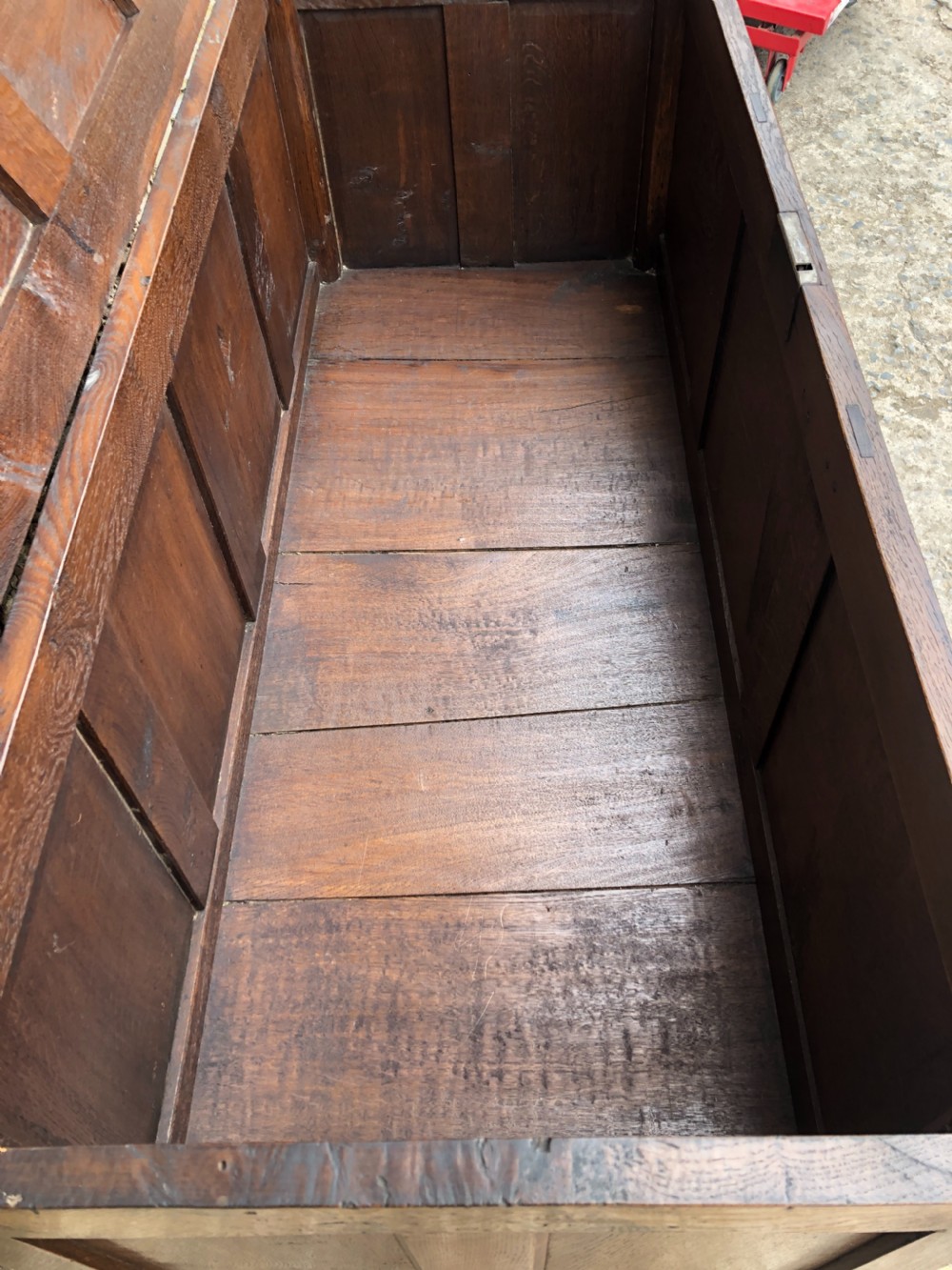 Antique Oak Mule Chest View XXI