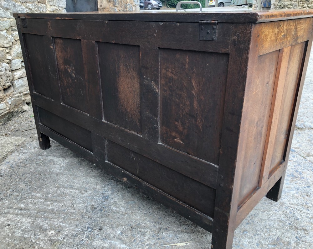 Antique Oak Mule Chest View XXIX