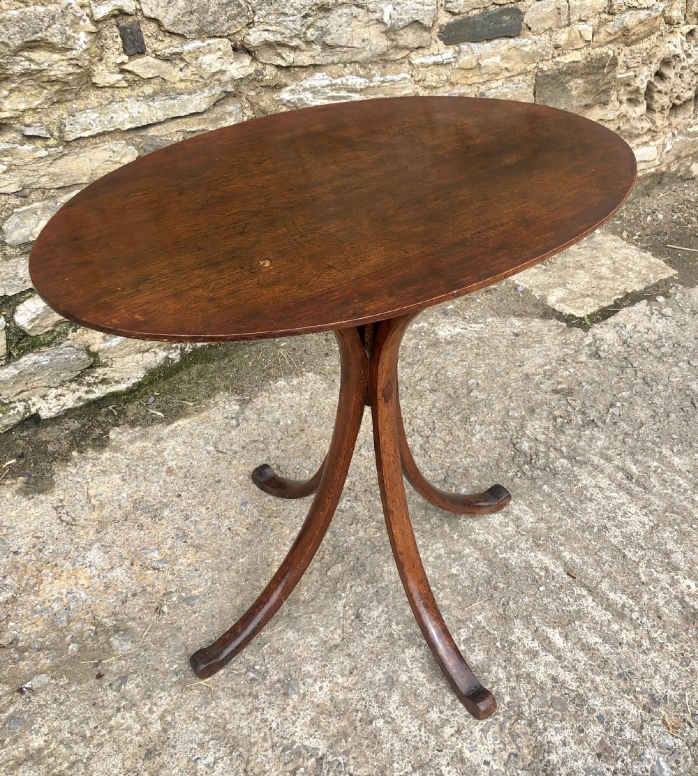 Antique Oval Mahogany Arts and Crafts Table Liberty Style  View II