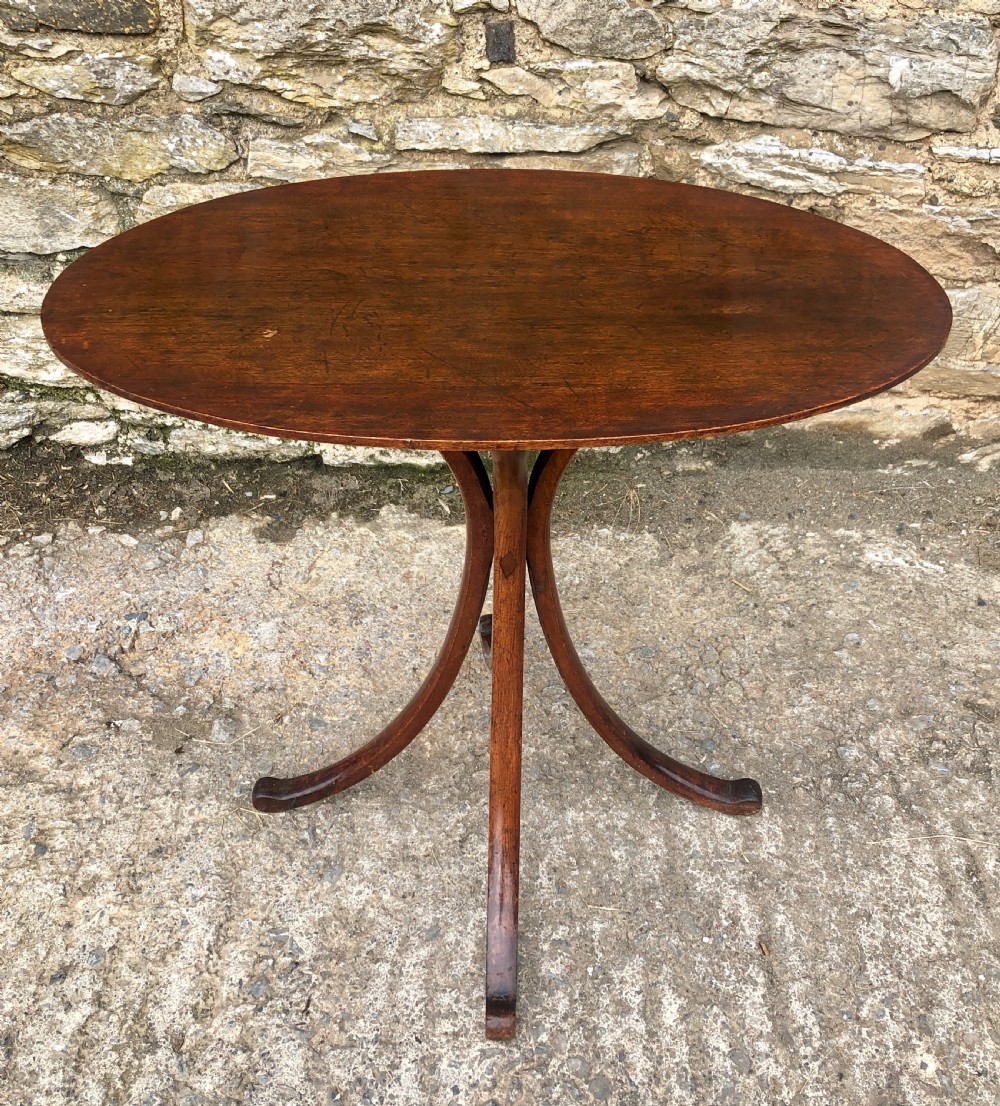 Antique Oval Mahogany Arts and Crafts Table Liberty Style  View IV
