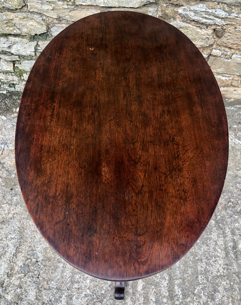 Antique Oval Mahogany Arts and Crafts Table Liberty Style  View XIII