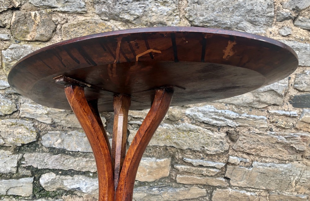 Antique Oval Mahogany Arts and Crafts Table Liberty Style  View XVI