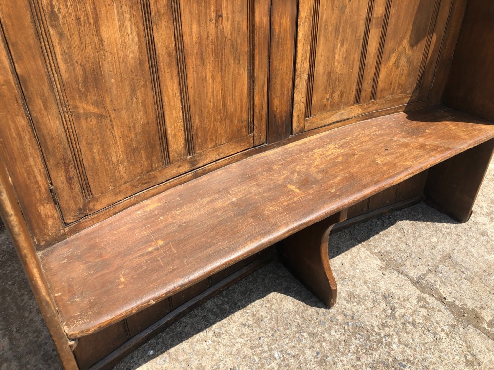 Large Antique Westcountry Pine Bacon Settle View XIX