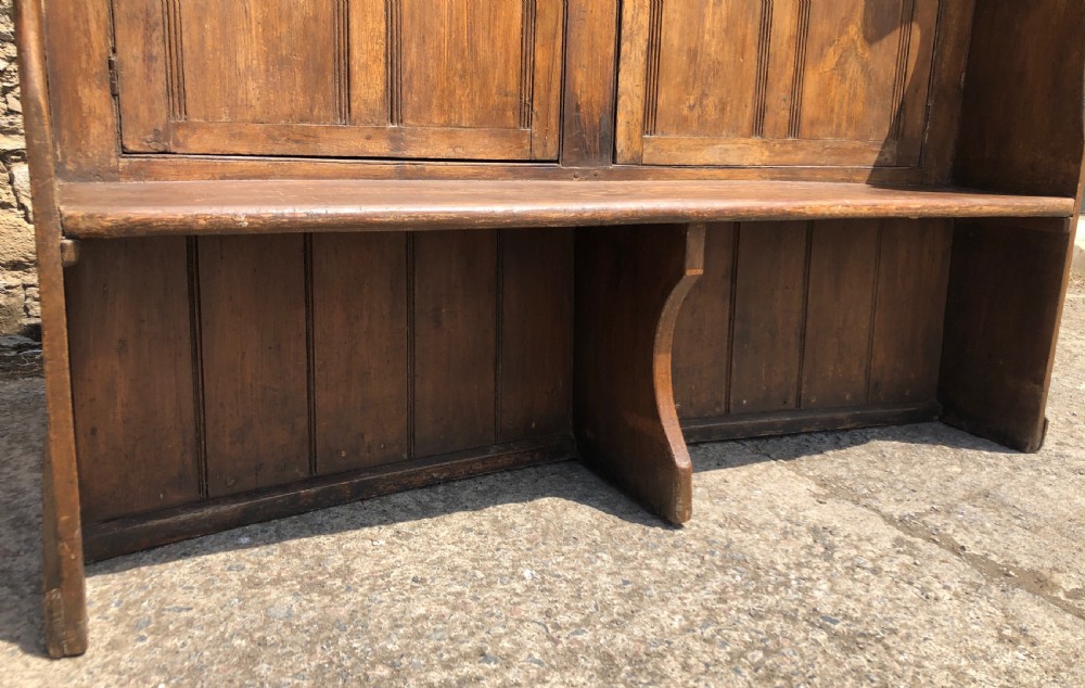 Large Antique Westcountry Pine Bacon Settle View XX