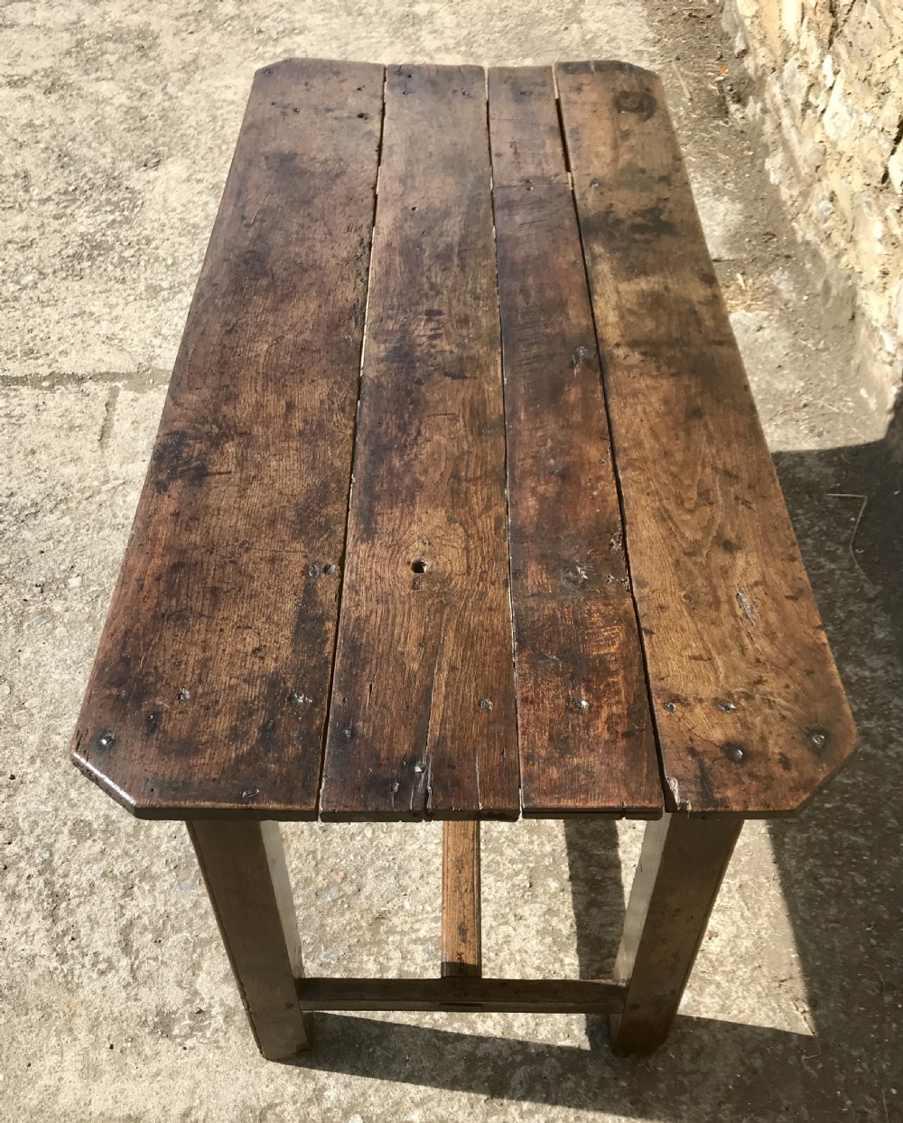 Antique Oak Farmhouse Table  View IV