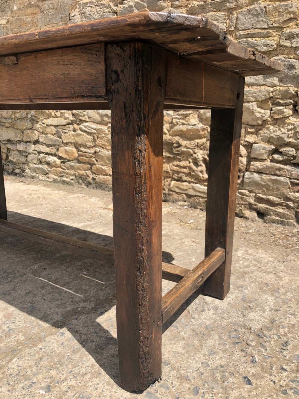 Antique Oak Farmhouse Table  View VI