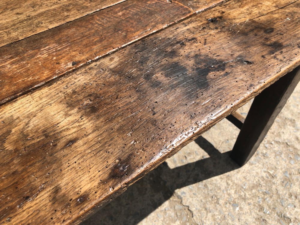 Antique Oak Farmhouse Table  View VIII