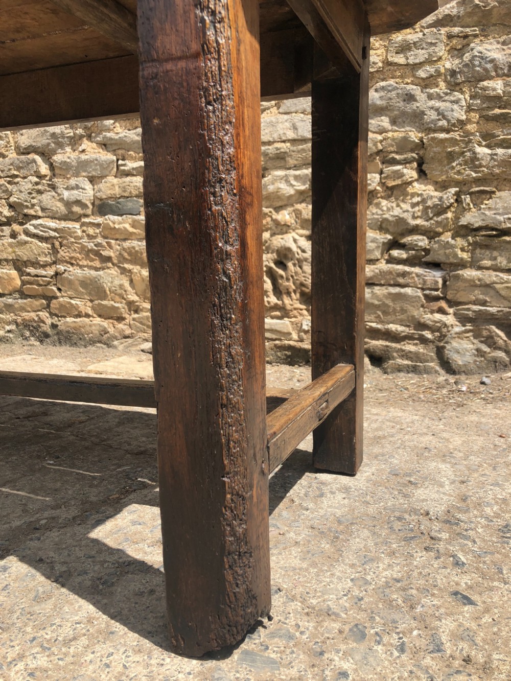 Antique Oak Farmhouse Table  View XI