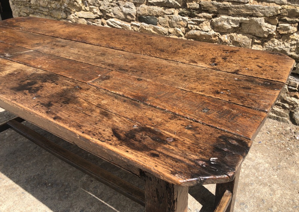 Antique Oak Farmhouse Table  View XVI