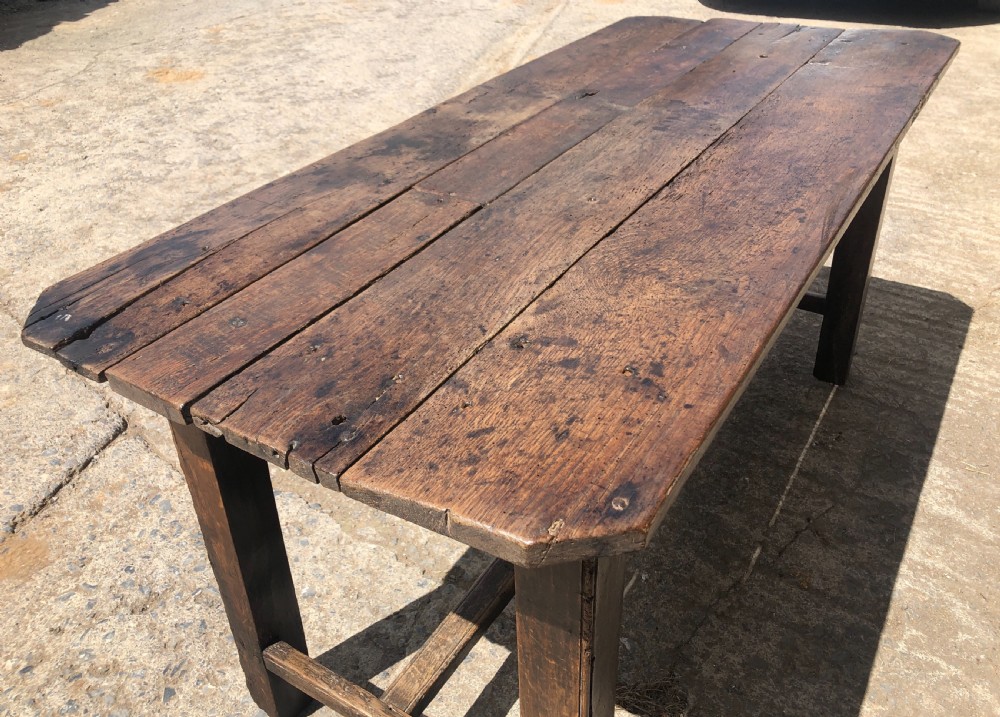 Antique Oak Farmhouse Table  View XX