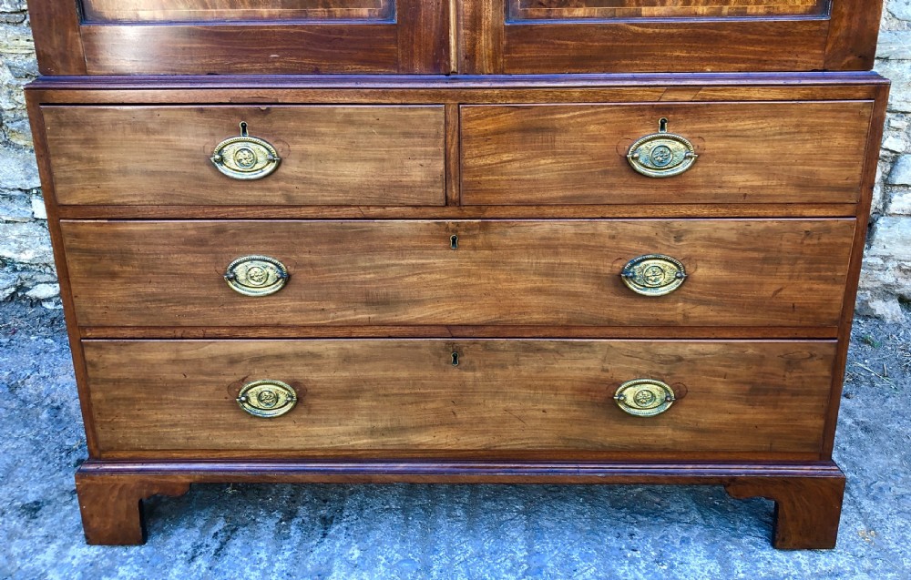 Antique Georgian Mahogany Linen Press View IV