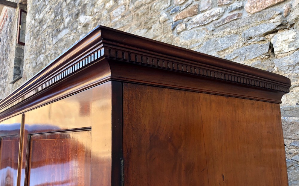 Antique Georgian Mahogany Linen Press View XI