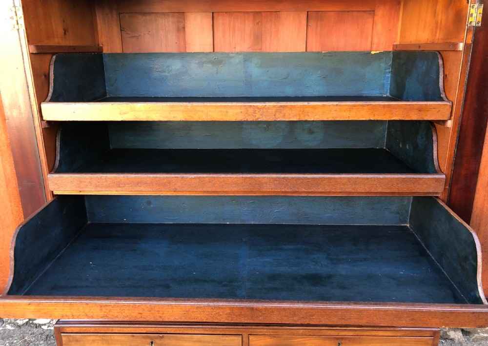 Antique Georgian Mahogany Linen Press View XVI