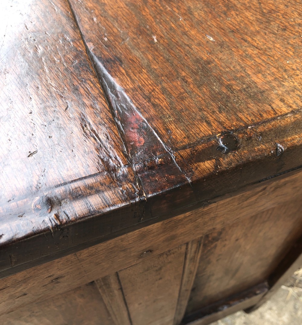 Antique 18th Century Oak Panelled Coffer View XIV