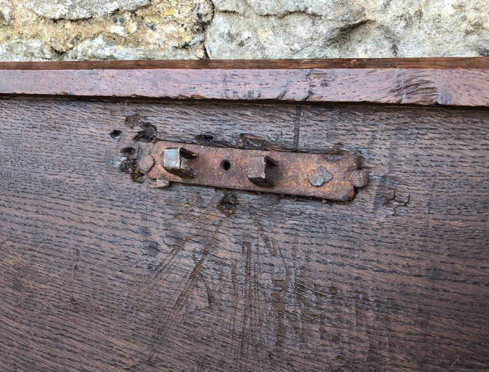 Antique 18th Century Oak Panelled Coffer View XVII