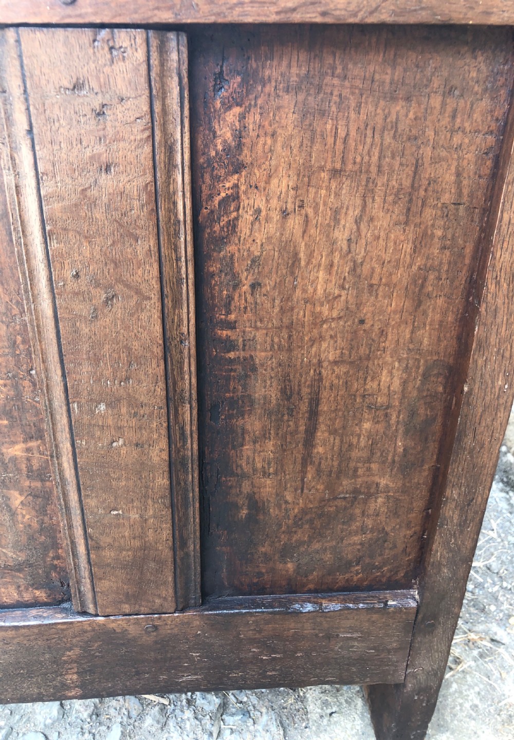 Antique 18th Century Oak Panelled Coffer View XIX
