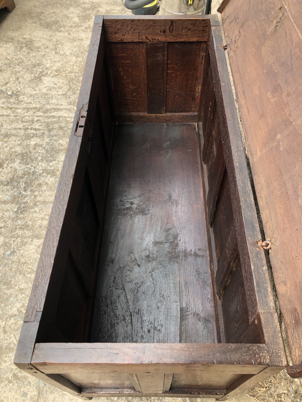 Antique 18th Century Oak Panelled Coffer View XXII