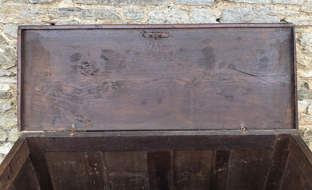 Antique 18th Century Oak Panelled Coffer View XXIV