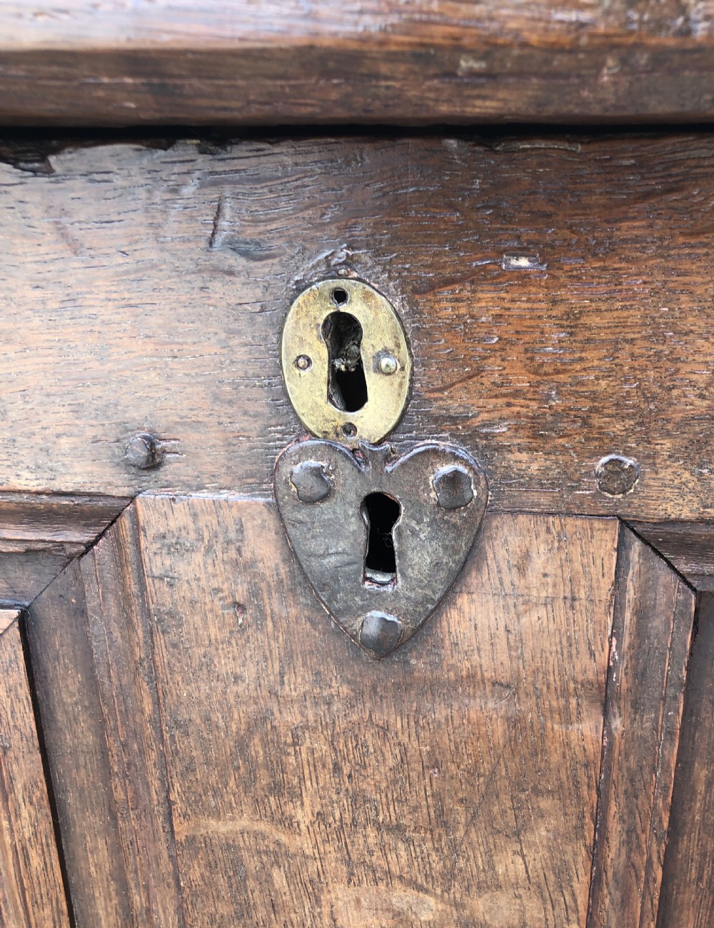 Antique 18th Century Oak Panelled Coffer View XXVI