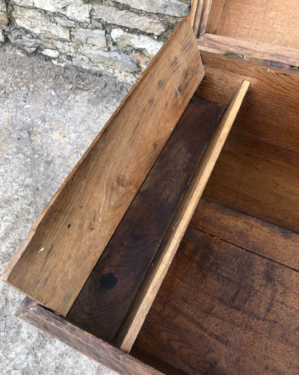 Large Antique Dutch Dome Top Oak Trunk View XVIII
